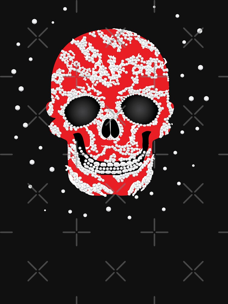 Thumbnail 7 of 7, Classic T-Shirt, Skully - Red designed and sold by CreativeKristen.