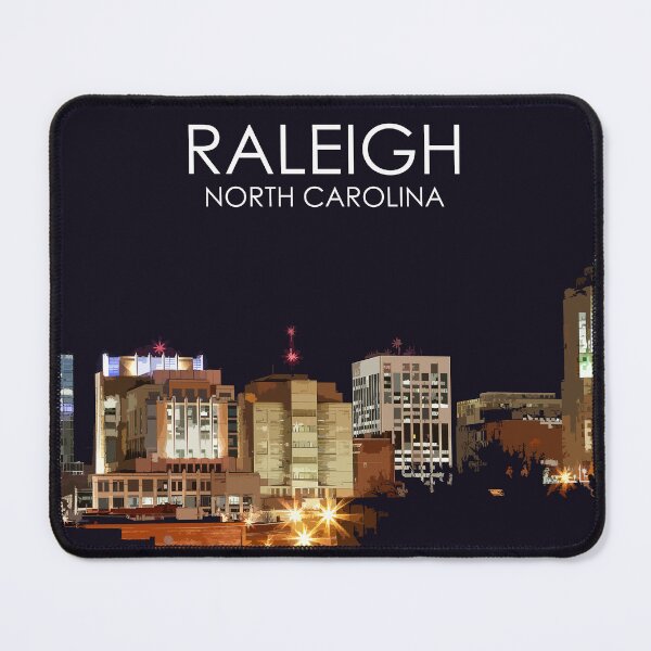 Item preview, Raleigh, North Carolina, City, Skyline, USA, Travel Print designed and sold by summattodraw.