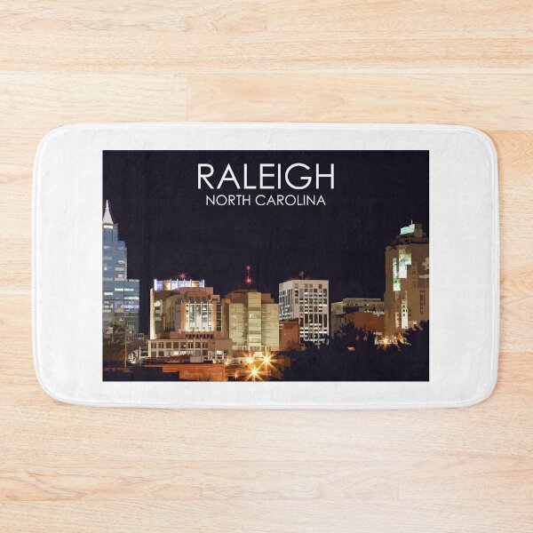 Item preview, Raleigh, North Carolina, City, Skyline, USA, Travel Print designed and sold by summattodraw.