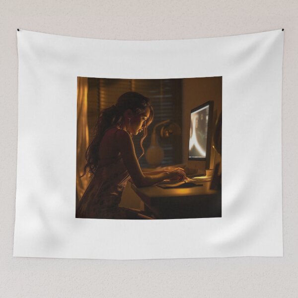 Item preview, Lady at her workplace. designed and sold by TheBrainArt.