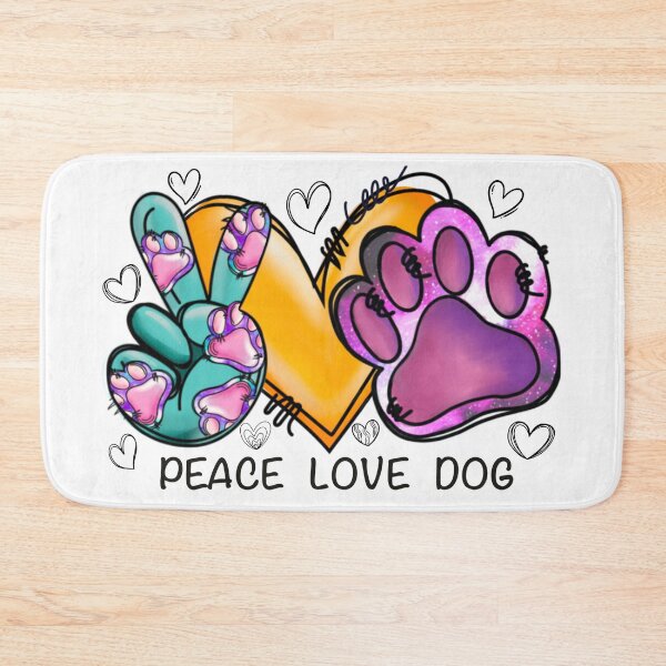 Item preview, Peace Love Dog Ornament designed and sold by Magnuna.
