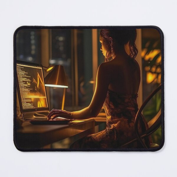 Item preview, Lady at her workplace. designed and sold by TheBrainArt.