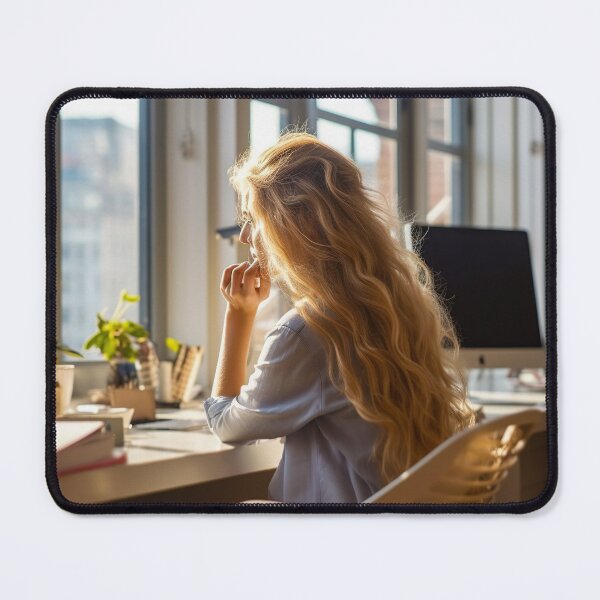 Item preview, Lady at her workplace. designed and sold by TheBrainArt.