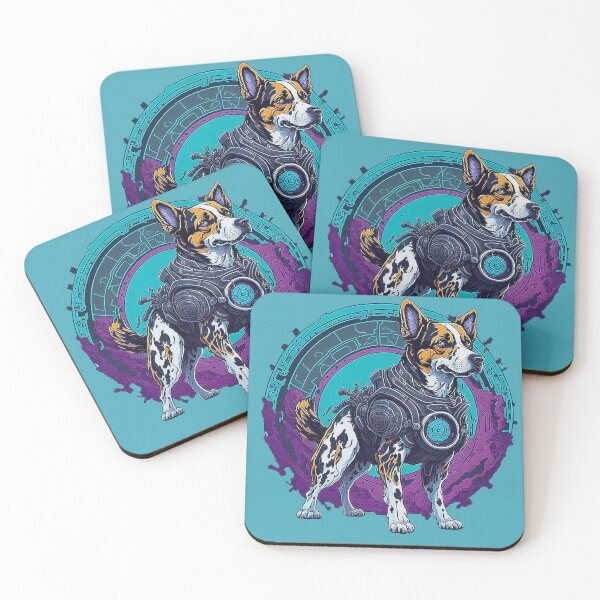 Item preview, Cyborg Cattle Dog - Guardian of the Mechanical Gate designed and sold by Minpadesign.