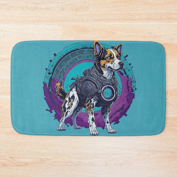 Item preview, Cyborg Cattle Dog - Guardian of the Mechanical Gate designed and sold by Minpadesign.