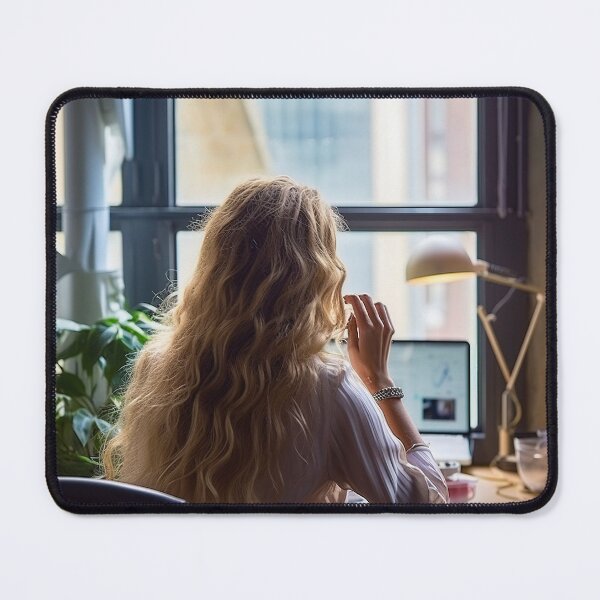 Item preview, Lady at her workplace. designed and sold by TheBrainArt.