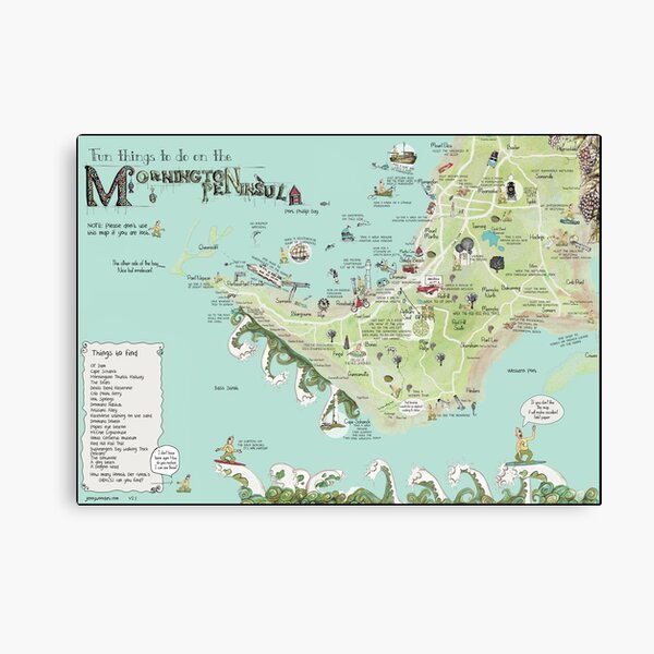 Item preview, The new Mornington Peninsula map by Jenny Wood designed and sold by Jenny Wood.