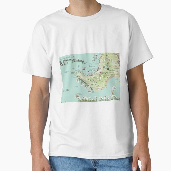 The new Mornington Peninsula map by Jenny Wood Classic T-Shirt