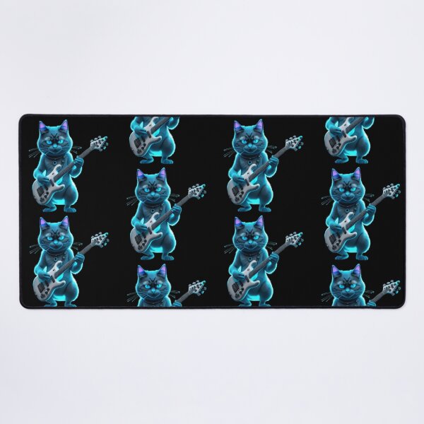 Item preview, Cyberpunk cat play the guitar designed and sold by EclecticCharm.