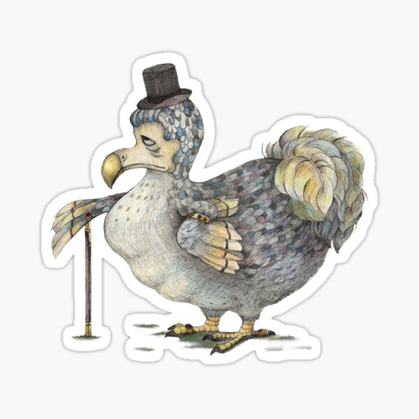 Grumpy Dodo_ light Sticker