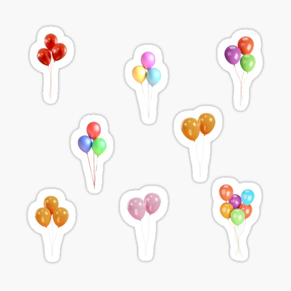 Balloons Sticker for Sale by messingwdesigns