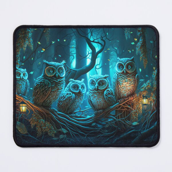 Item preview, Beautiful Group of Glowing Owls designed and sold by MasartDesigns.