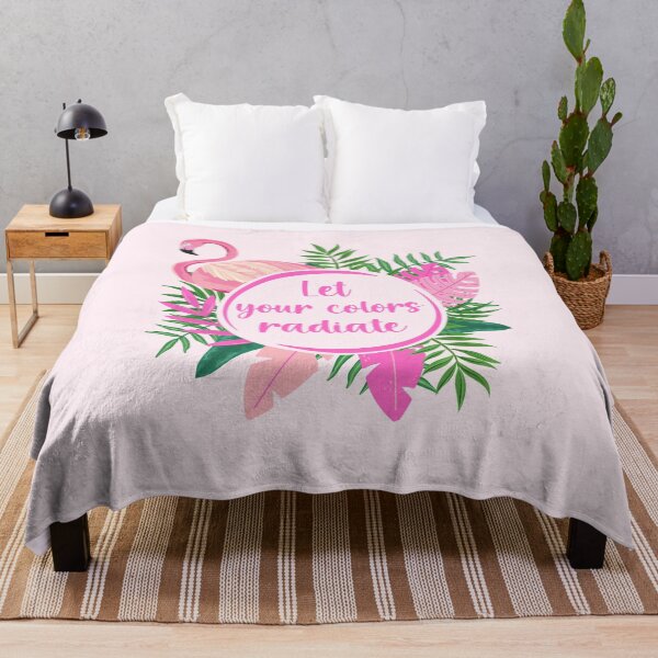 Item preview, Let Your Colors Radiate - Flamingo Lover Motivation Quote designed and sold by Heartee.