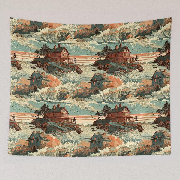 Item preview, beach houses in the storm designed and sold by ivanmejia.