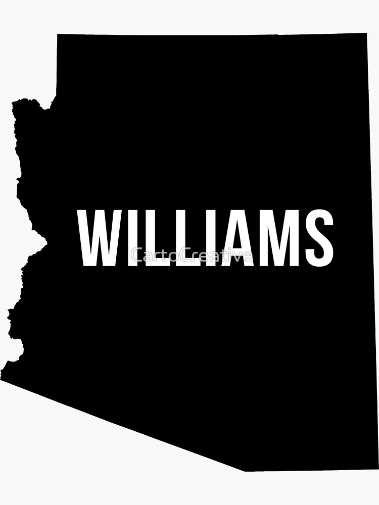 "Williams, Arizona Silhouette" Sticker for Sale by CartoCreative