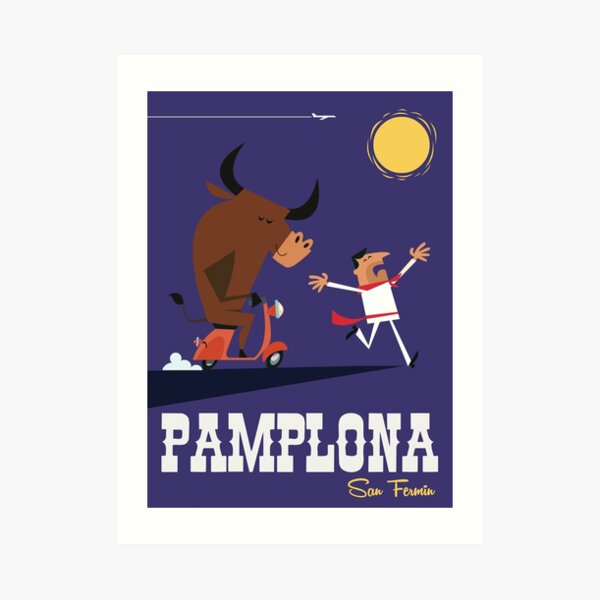 Cartel de Pamplona San Fermin Lámina artística