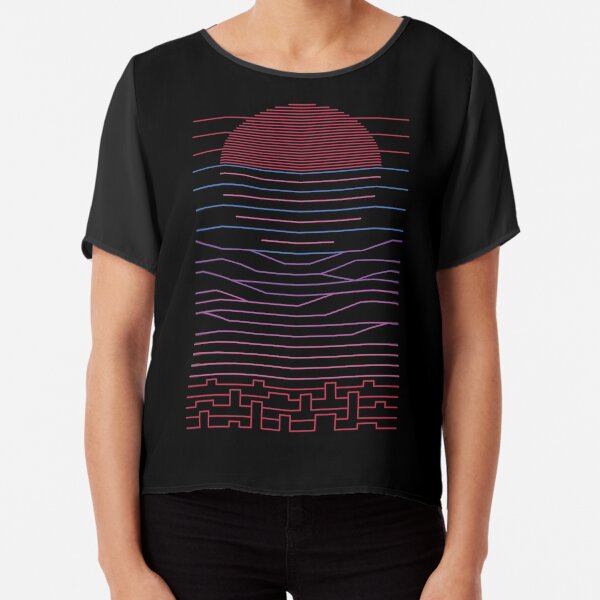 Leave The City For The Sea Chiffon Top