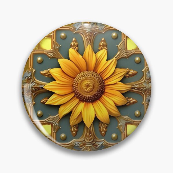 Artikelvorschau, Sunflower and Gold Filigree Adornments With Lighting Effect entworfen und verkauft von MiracleROLArt.