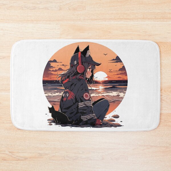 Item preview, Beachside Beats Purrer designed and sold by Chibi Cat Art Corner.