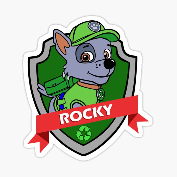 Rocky Patrol Paw Children's Sticker