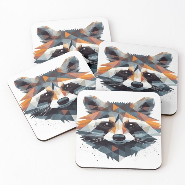 Item preview, Geometric Raccoon  designed and sold by Foxclothier.