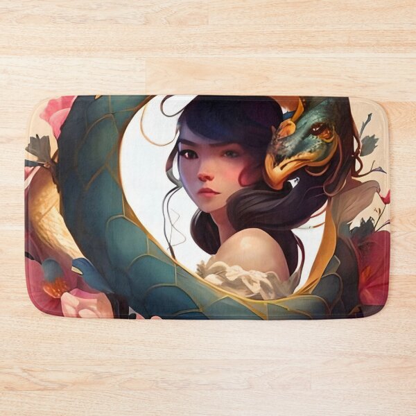 Item preview, Snake Girl Anime with flowers design designed and sold by mangature  Lady.