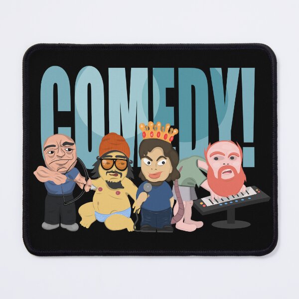 Item preview, Comedy! Design With Illustrations of Joe Rogan, Bobby Lee, Theo "The Rat King" Von & William Montgomery designed and sold by Kill Tony Fan Designs.