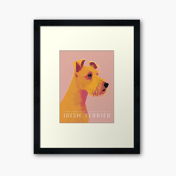 Item preview, Irish Terrier Retro | Dog Poster Striking Hues of Canine Love designed and sold by PinkNomad.