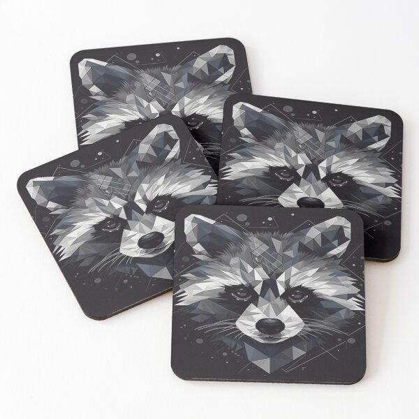 Item preview, Geometric Raccoon designed and sold by Foxclothier.