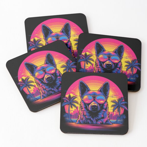 Item preview, Synthetic Tropical Dog in Neon Shades designed and sold by shanessie6.