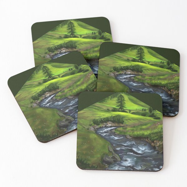 Item preview, River in Mountain Landscape designed and sold by Imagination Reigns.