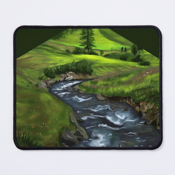 Item preview, River in Mountain Landscape designed and sold by Imagination Reigns.