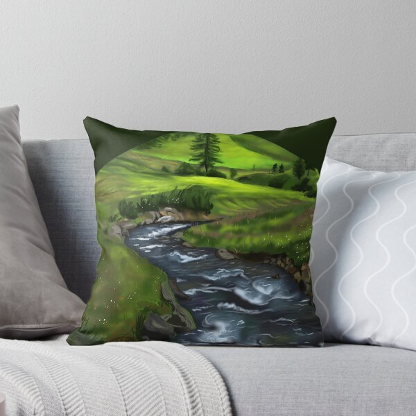 Item preview, River in Mountain Landscape designed and sold by Imagination Reigns.