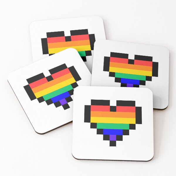 Item preview, 8 bit rainbow heart  designed and sold by PaperViewStore.