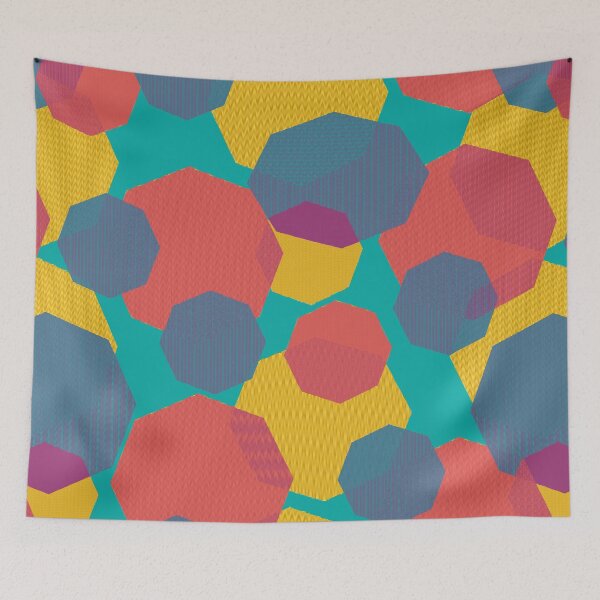 Item preview, Pattern - textured Octagons Carnival color designed and sold by Eejee-SK.