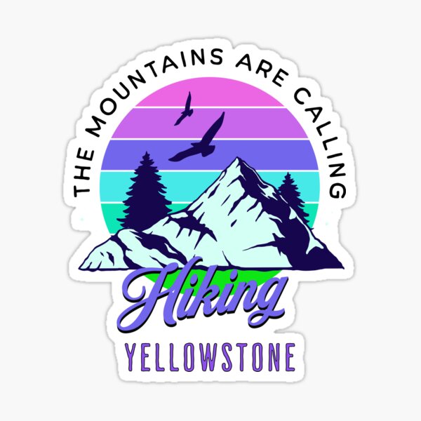 Hiking Yellowstone Sticker
