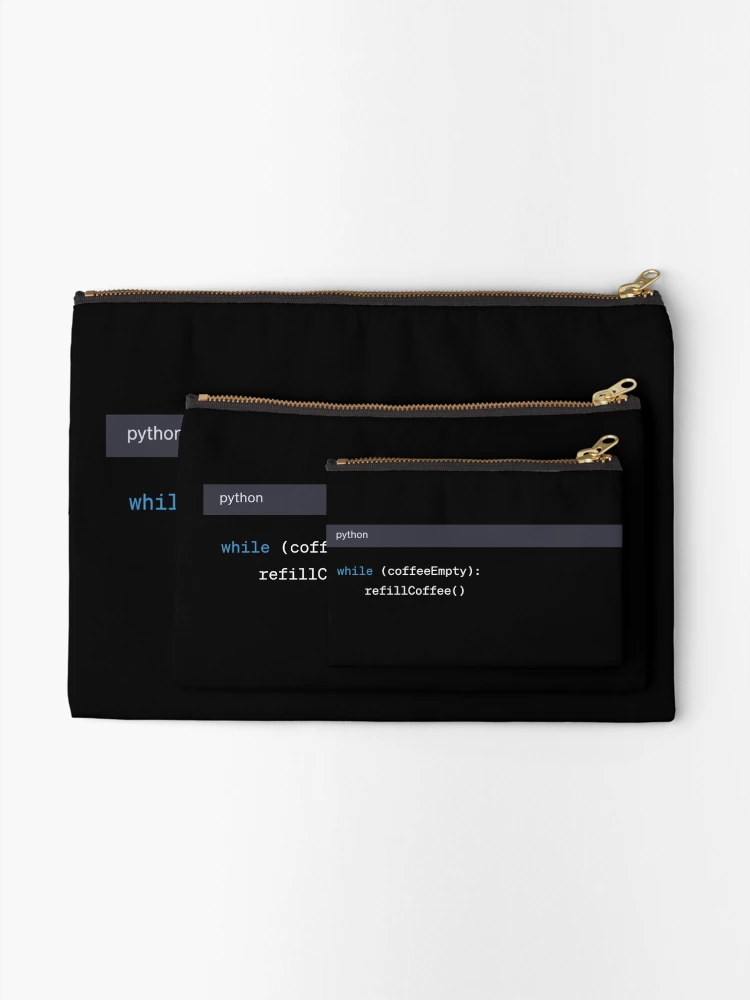 Thumbnail 2 of 4, Zipper Pouch, Coffee Reload in Python designed and sold by AureStyle.