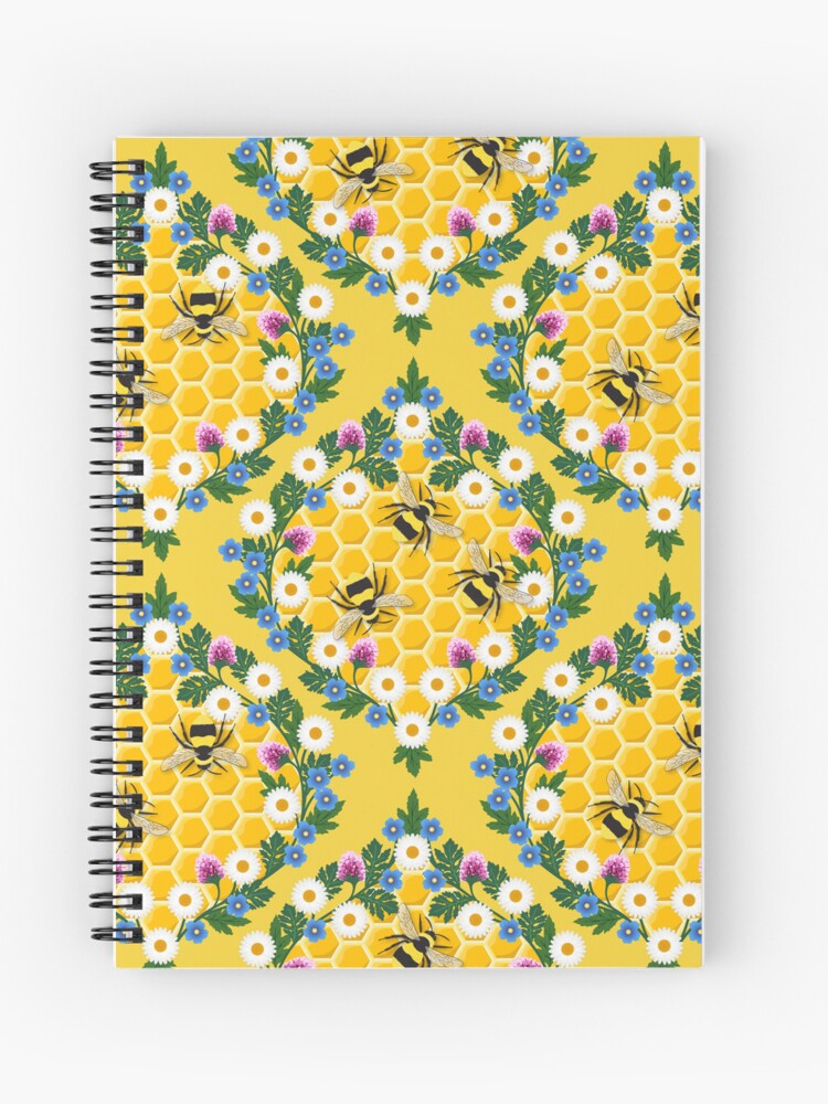 Thumbnail 1 of 3, Journal, Bees on honeycomb designed and sold by jennifereladd.