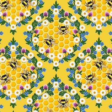 Artwork thumbnail, Bees on honeycomb by Jennifer Ladd
