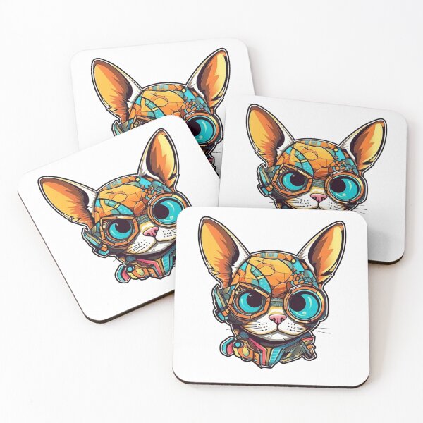 Item preview, AbyssinianTech - Futuristic Feline Design with High-Tech Eletronics for Rebel Cat Breeds. designed and sold by DooodleGod.
