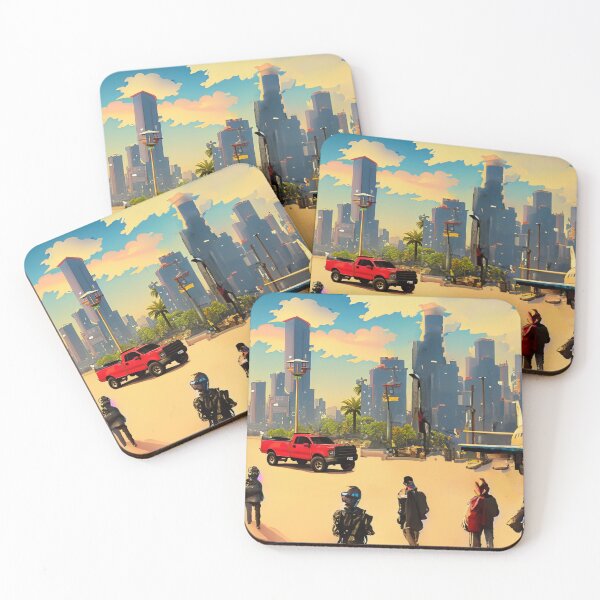 Item preview, Futuristic Desert Metropolis Art designed and sold by okomerkilic.