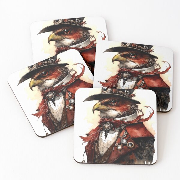 Item preview, Hawk Animal Clipart, French Steampunk Animal, Mechanical Beast Art, Clockwork Creature, Gear Animal, Steam Wall Watercolor Art designed and sold by CoolorPainting.
