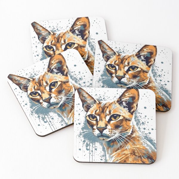 Artikelvorschau, Abyssinian Impressions - Feline Art Cleverly Capturing Cat's Impression in an Impressionistic Style entworfen und verkauft von DooodleGod.