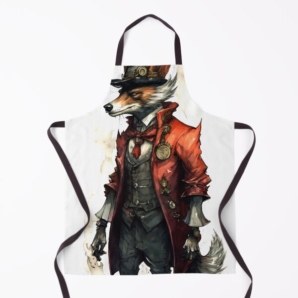 Item preview, Wolf Animal Clipart, French Steampunk Animal, Mechanical Beast Art, Clockwork Creature, Gear Animal, Steam Wall Watercolor Art designed and sold by CoolorPainting.
