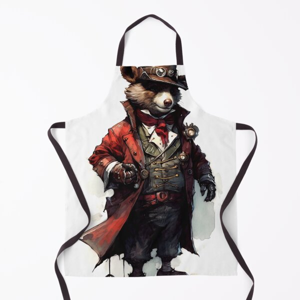 Item preview, Bear Animal Clipart, French Steampunk Animal, Mechanical Beast Art, Clockwork Creature, Gear Animal, Steam Wall Watercolor Art designed and sold by CoolorPainting.