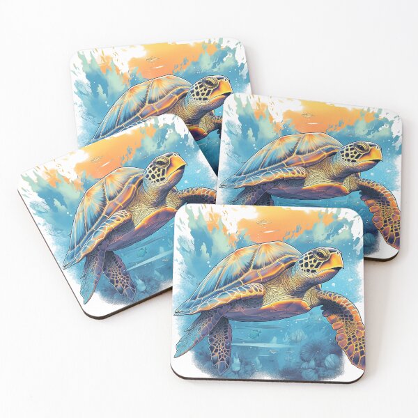Item preview, Serene Underwater Turtle designed and sold by MuseOfMilo.