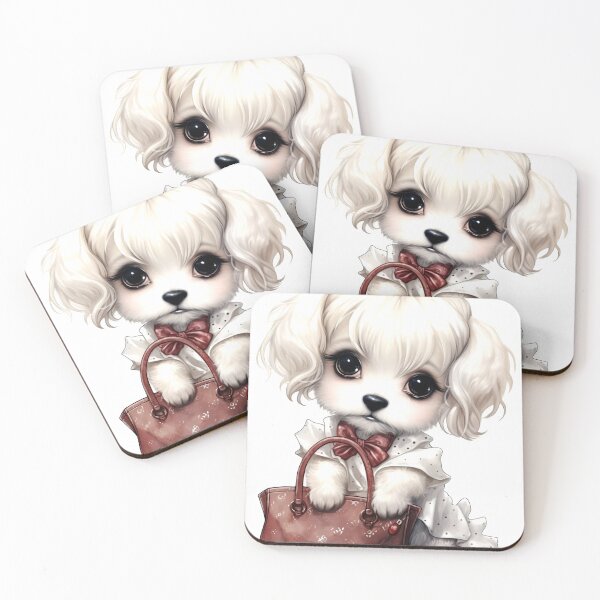 Item preview, Maltese Dog Clipart, Dog with Purse, Fashionable Dog Art, Stylish Pup, Designer Dog, Chic Canine, Purse Pooch, Watercolor Art designed and sold by CoolorPainting.