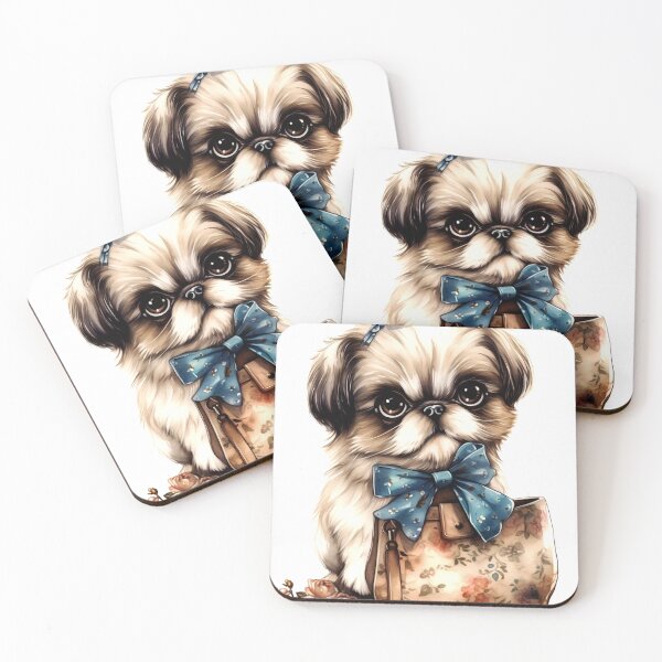 Item preview, Pekingese Dog Clipart, Dog with Purse, Fashionable Dog Art, Stylish Pup, Designer Dog, Chic Canine, Purse Pooch, Watercolor Art designed and sold by CoolorPainting.