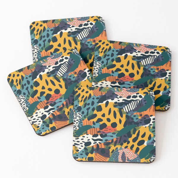 Item preview, Abstract dotted patterns in multi colors art tile  designed and sold by Victornewyork.