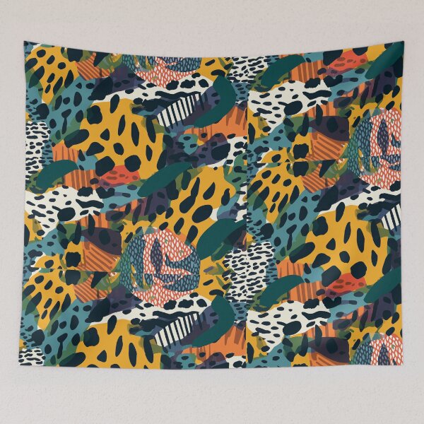 Item preview, Abstract dotted patterns in multi colors art tile  designed and sold by Victornewyork.